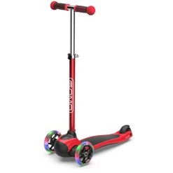 GOMO 3-Wheel Scooter Kinder Rot/schwarz